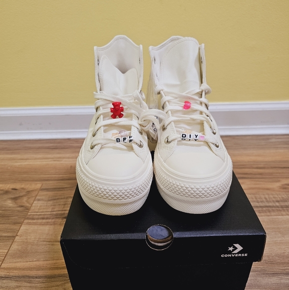 Chuck Taylor All Star Lift Platform DIY Beads, size US 7.5 - Picture 3 of 12